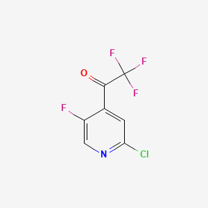 molecular formula C7H2ClF4NO B14775507 1-(2-Chloro-5-fluoropyridin-4-yl)-2,2,2-trifluoroethanone 