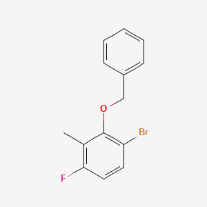 molecular formula C14H12BrFO B14775508 2-(Benzyloxy)-1-bromo-4-fluoro-3-methylbenzene 