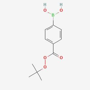 molecular formula C11H15BO5 B14775510 (4-{[(Tert-butoxy)carbonyl]oxy}phenyl)boronic acid 