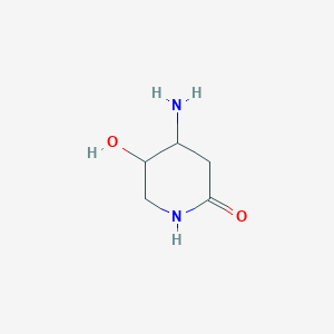 molecular formula C5H10N2O2 B14775515 4-Amino-5-hydroxy-piperidin-2-one 