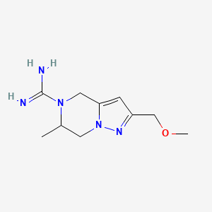 molecular formula C10H17N5O B1477552 2-(methoxymethyl)-6-methyl-6,7-dihydropyrazolo[1,5-a]pyrazine-5(4H)-carboximidamide CAS No. 2098089-51-9