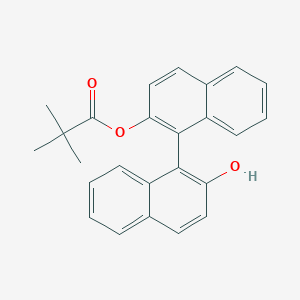 molecular formula C25H22O3 B14775521 2'-Hydroxy-[1,1'-binaphthalen]-2-yl pivalate 