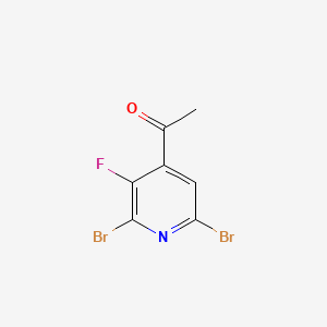 molecular formula C7H4Br2FNO B14775523 1-(2,6-Dibromo-3-fluoropyridin-4-yl)ethanone 