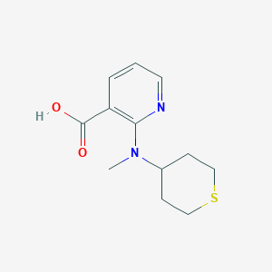 molecular formula C12H16N2O2S B1477553 2-(methyl(tetrahydro-2H-thiopyran-4-yl)amino)nicotinic acid CAS No. 2006486-42-4