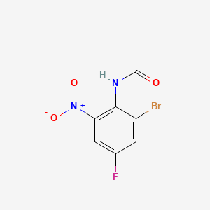 molecular formula C8H6BrFN2O3 B14775554 N-(2-bromo-4-fluoro-6-nitrophenyl)acetamide 