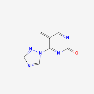 molecular formula C7H5N5O B14775560 5-methyl-4-(1,2,4-triazol-1-yl)-pyrimidin-2-(1H)-one 