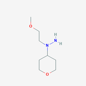 molecular formula C8H18N2O2 B1477558 1-(2-methoxyethyl)-1-(tetrahydro-2H-pyran-4-yl)hydrazine CAS No. 2098133-72-1