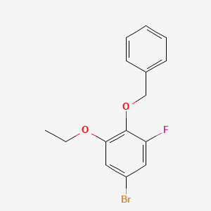 molecular formula C15H14BrFO2 B14775580 2-(Benzyloxy)-5-bromo-1-ethoxy-3-fluorobenzene 