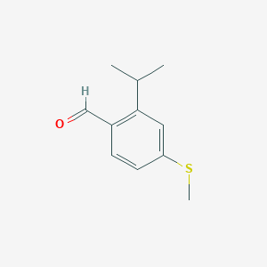 molecular formula C11H14OS B14775601 2-Isopropyl-4-(methylthio)benzaldehyde 