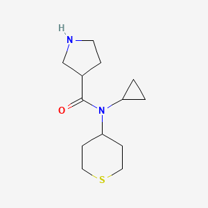 molecular formula C13H22N2OS B1477561 N-cyclopropyl-N-(tetrahydro-2H-thiopyran-4-yl)pyrrolidine-3-carboxamide CAS No. 2098081-80-0