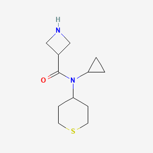 molecular formula C12H20N2OS B1477570 N-cyclopropyl-N-(tetrahydro-2H-thiopyran-4-yl)azetidine-3-carboxamide CAS No. 2097984-44-4