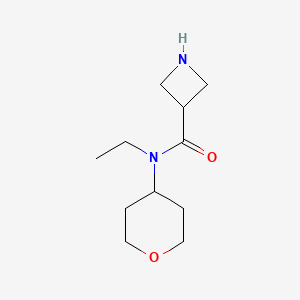 molecular formula C11H20N2O2 B1477576 N-ethyl-N-(tetrahydro-2H-pyran-4-yl)azetidine-3-carboxamide CAS No. 2098080-85-2