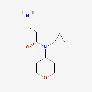 molecular formula C11H20N2O2 B1477577 3-amino-N-cyclopropyl-N-(tetrahydro-2H-pyran-4-yl)propanamide CAS No. 2097998-93-9