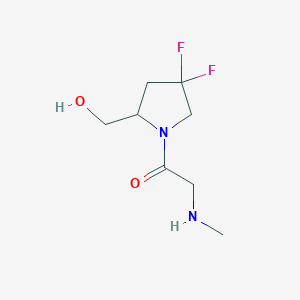 molecular formula C8H14F2N2O2 B1477586 1-(4,4-Difluoro-2-(hydroxymethyl)pyrrolidin-1-yl)-2-(methylamino)ethan-1-one CAS No. 2091713-57-2