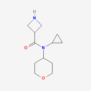 molecular formula C12H20N2O2 B1477588 N-cyclopropyl-N-(tetrahydro-2H-pyran-4-yl)azetidine-3-carboxamide CAS No. 2098026-98-1