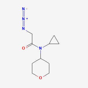 molecular formula C10H16N4O2 B1477589 2-叠氮基-N-环丙基-N-(四氢-2H-吡喃-4-基)乙酰胺 CAS No. 2097983-95-2