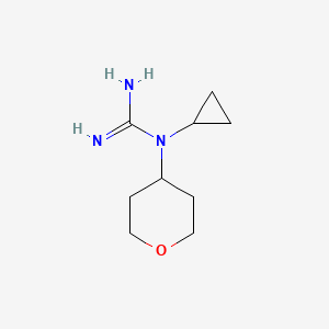 molecular formula C9H17N3O B1477590 1-cyclopropyl-1-(tetrahydro-2H-pyran-4-yl)guanidine CAS No. 2097999-00-1