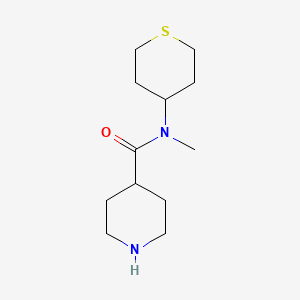 molecular formula C12H22N2OS B1477593 N-methyl-N-(tetrahydro-2H-thiopyran-4-yl)piperidine-4-carboxamide CAS No. 2013420-43-2