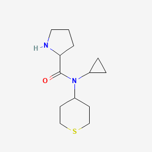 molecular formula C13H22N2OS B1477597 N-cyclopropyl-N-(tetrahydro-2H-thiopyran-4-yl)pyrrolidine-2-carboxamide CAS No. 2097947-45-8