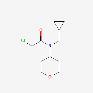 molecular formula C11H18ClNO2 B1477604 2-chloro-N-(cyclopropylmethyl)-N-(tetrahydro-2H-pyran-4-yl)acetamide CAS No. 2097999-03-4