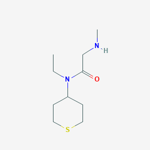 molecular formula C10H20N2OS B1477611 N-ethyl-2-(methylamino)-N-(tetrahydro-2H-thiopyran-4-yl)acetamide CAS No. 2098115-47-8