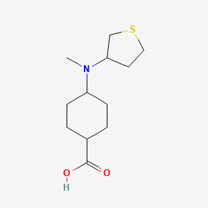 molecular formula C12H21NO2S B1477613 4-(Methyl(tetrahydrothiophen-3-yl)amino)cyclohexane-1-carboxylic acid CAS No. 2090607-79-5