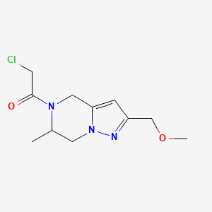 2-chloro-1-(2-(methoxymethyl)-6-methyl-6,7-dihydropyrazolo[1,5-a]pyrazin-5(4H)-yl)ethan-1-one