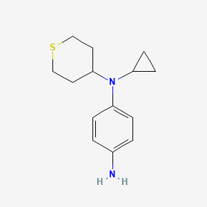 molecular formula C14H20N2S B1477621 N1-cyclopropyl-N1-(tetrahydro-2H-thiopyran-4-yl)benzene-1,4-diamine CAS No. 2098115-62-7