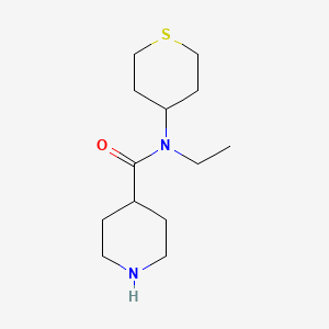 N-ethyl-N-(tetrahydro-2H-thiopyran-4-yl)piperidine-4-carboxamide