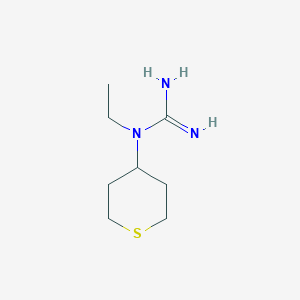 molecular formula C8H17N3S B1477635 1-ethyl-1-(tetrahydro-2H-thiopyran-4-yl)guanidine CAS No. 2098081-36-6