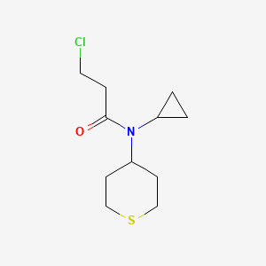 molecular formula C11H18ClNOS B1477636 3-chloro-N-cyclopropyl-N-(tetrahydro-2H-thiopyran-4-yl)propanamide CAS No. 2097956-49-3