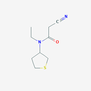molecular formula C9H14N2OS B1477639 2-cyano-N-ethyl-N-(tetrahydrothiophen-3-yl)acetamide CAS No. 2097999-72-7
