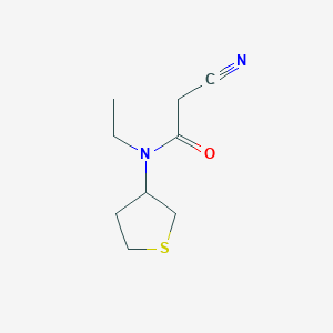 2-cyano-N-ethyl-N-(tetrahydrothiophen-3-yl)acetamide