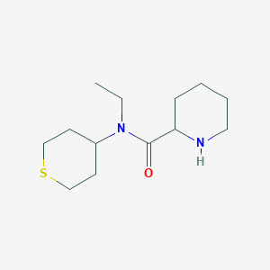 molecular formula C13H24N2OS B1477641 N-ethyl-N-(tetrahydro-2H-thiopyran-4-yl)piperidine-2-carboxamide CAS No. 2097946-26-2