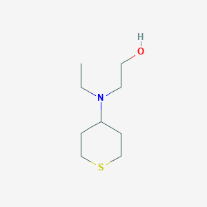 molecular formula C9H19NOS B1477643 2-(ethyl(tetrahydro-2H-thiopyran-4-yl)amino)ethan-1-ol CAS No. 1864369-20-9