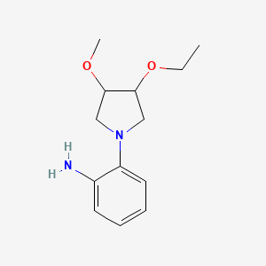 molecular formula C13H20N2O2 B1477649 2-(3-乙氧基-4-甲氧基吡咯烷-1-基)苯胺 CAS No. 2098001-72-8