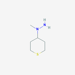 1-methyl-1-(tetrahydro-2H-thiopyran-4-yl)hydrazine