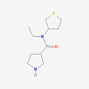 molecular formula C11H20N2OS B1477659 N-ethyl-N-(tetrahydrothiophen-3-yl)pyrrolidine-3-carboxamide CAS No. 2098044-10-9