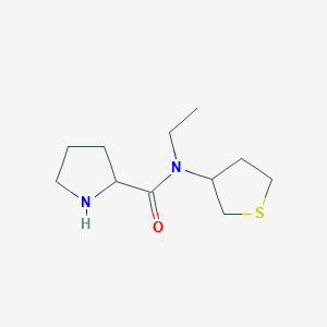 molecular formula C11H20N2OS B1477665 N-ethyl-N-(tetrahydrothiophen-3-yl)pyrrolidine-2-carboxamide CAS No. 2097946-98-8