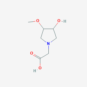 molecular formula C7H13NO4 B1477669 2-(3-Hydroxy-4-methoxypyrrolidin-1-yl)acetic acid CAS No. 2090883-07-9