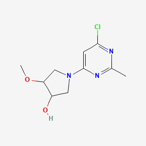 molecular formula C10H14ClN3O2 B1477672 1-(6-Chloro-2-methylpyrimidin-4-yl)-4-methoxypyrrolidin-3-ol CAS No. 2098000-66-7