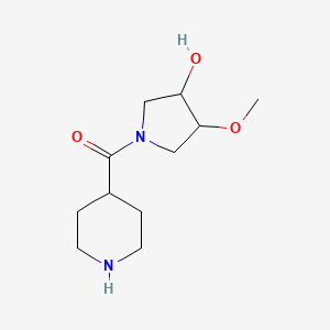 molecular formula C11H20N2O3 B1477673 (3-Hydroxy-4-methoxypyrrolidin-1-yl)(piperidin-4-yl)methanone CAS No. 2098000-43-0