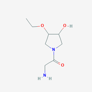 molecular formula C8H16N2O3 B1477674 2-氨基-1-(3-乙氧基-4-羟基吡咯烷-1-基)乙烷-1-酮 CAS No. 2091563-09-4
