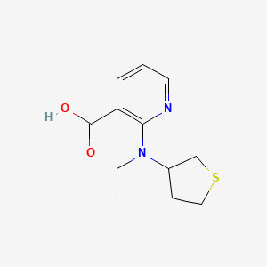 molecular formula C12H16N2O2S B1477675 2-(乙基（四氢噻吩-3-基）氨基)烟酸 CAS No. 2097984-72-8
