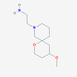 molecular formula C12H24N2O2 B1477678 2-(4-Methoxy-1-oxa-8-azaspiro[5.5]undecan-8-yl)ethan-1-amine CAS No. 2097946-39-7