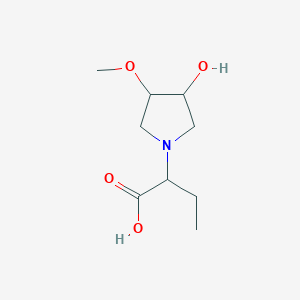 molecular formula C9H17NO4 B1477679 2-(3-Hydroxy-4-methoxypyrrolidin-1-yl)butanoic acid CAS No. 2097946-41-1