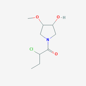 molecular formula C9H16ClNO3 B1477680 2-氯-1-(3-羟基-4-甲氧基吡咯烷-1-基)丁-1-酮 CAS No. 2097955-90-1