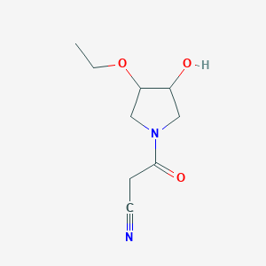 molecular formula C9H14N2O3 B1477683 3-(3-乙氧基-4-羟基吡咯烷-1-基)-3-氧代丙腈 CAS No. 2090958-99-7