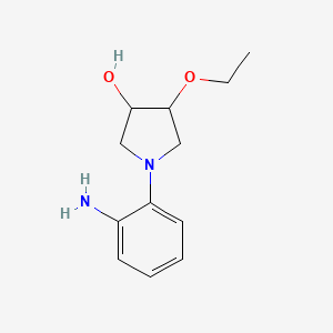 molecular formula C12H18N2O2 B1477684 1-(2-氨基苯基)-4-乙氧基吡咯烷-3-醇 CAS No. 2098077-01-9