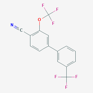 3-(Trifluoromethoxy)-3'-(trifluoromethyl)biphenyl-4-carbonitrile